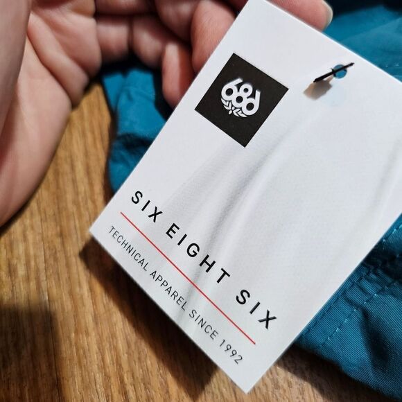 686 Trek Hat Five Panel Adjustable Hiking Running Hat Deep Lake Pine Blue New - Picture 4 of 8